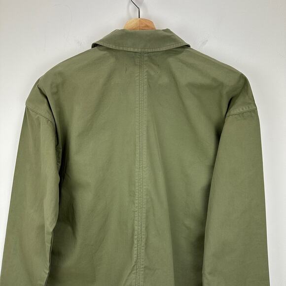 J.Crew Blazer Jacket Chino Cotton Oversized Gold Buttons Olive Green XS NWT - Picture 10 of 13